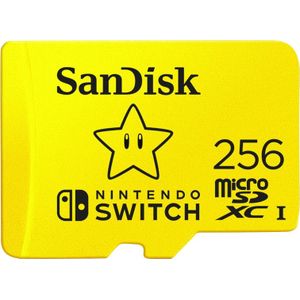 SanDisk Nintendo Switch (microSDXC, 256 GB, U3, UHS-I), Geheugenkaart, Geel