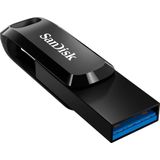 SanDisk - Ultra Dual Drive Go - USB-stick - Zwart - 64 GB - USB-A 3.2 Gen 1, USB-C