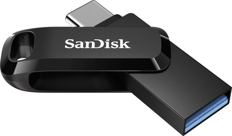 SanDisk Ultra Dual Drive Go USB Type-C 128 GB (Android Smartphone Speicher, USB Type-C & Type-A-Anschluss, 400 MB/s Lesegeschwindigkeit, Nutzung als Schlüsselanhänger möglich)