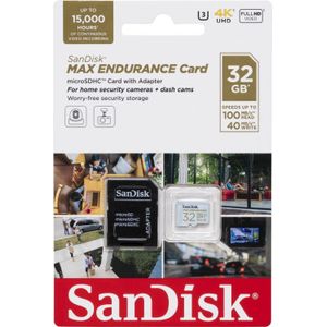 SanDisk Max Endurance MicroSDHC - 32GB - UHS-I Class 10