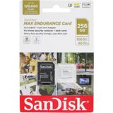 SanDisk MAX ENDURANCE MicroSDXC - 256GB - Klasse 10 - Wit