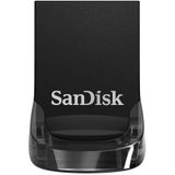 SanDisk Ultra Fit USB-stick, 512 GB, USB 3.1, snelheid tot 130 MB/s, traditioneel, zwart, 512 GB