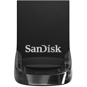 SanDisk 512GB Ultra Fit, USB 3.2, Flashdrive, (voor laptops, Tablets, Tv's, Gamconsoles, Audiogeluidssystemen, en meer, plug and stay) tot 400 MB/s, RescuePRO Deluxe, Secure Access Software