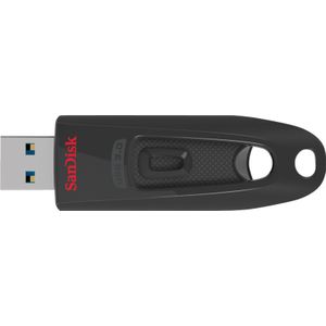 SanDisk Ultra (512 GB, USB A, USB 3.0), USB-stick, Zwart