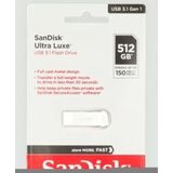 SanDisk Ultra Luxe USB-stick - 512GB - USB 3.1 - Zilver