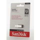 SanDisk - Cruzer Ultra Flair - USB-stick - Zilver - 512 GB - USB 3.0