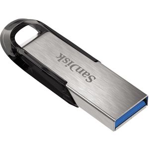 SanDisk Ultra Flair 512 GB USB 3.0 geheugenstick met slanke behuizing van robuust metaal en een maximale leessnelheid van 150 MB/s, zwart