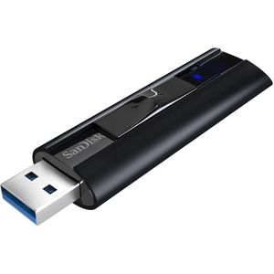 SanDisk Extreme PRO USB 3.2 Solid State-Flashdrive 512 GB (Draagbare En Betrouwbare, Leessnelheden Tot 420 MB/s, Behuizing Van Aluminium, Versleutelingssoftware) Zwart