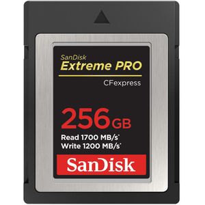 Sandisk CFexpress Extreme Pro 256GB 1700 / 1200MB/s type B Geheugen