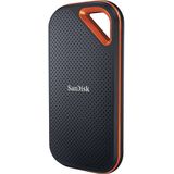 SanDisk Extreme PRO Portable SSD Draagbare Schijven 1 TB (NVMe Solid State-Prestaties, 2,5 Inch, Lees-/schrijfsnelheden Van 2000 MB/s, Water- En Stofbestendigheid, AES-Hardwareversleuteling) Grijs