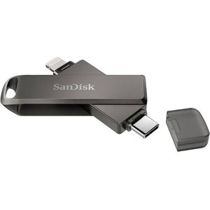 SanDisk iXpand Luxe (64 GB, USB C, Bliksem), USB-stick, Zwart