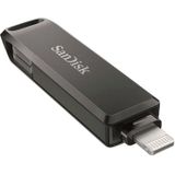 SanDisk iXpand Luxe 256 GB USB-stick, 2-in-1, met Lightning-aansluiting en USB Type-C-aansluiting voor iPhone en iPad