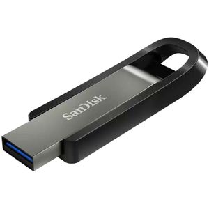 SanDisk Extreme Go USB Drive 128 GB (Robuuste Metalen Design, RescuePRO Deluxe, SecureAcess Software, Leessnelheden Tot 400 MB/s, Schrijfsnelheden Tot 180 MB/s)