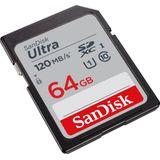 Sandisk SDXC Ultra 64GB - Class 10 - 120MB/s