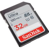 SanDisk Ultra 32GB SDHC Memory Card, Up to 120 MB/s, Class 10, UHS-I, V10, 3 packs