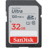 SanDisk Ultra 32GB SDHC Memory Card, Up to 120 MB/s, Class 10, UHS-I, V10, 3 packs