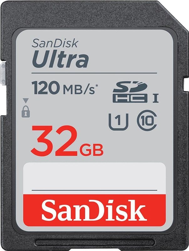 SanDisk Ultra 32GB SDHC Memory Card, Up to 120 MB/s, Class 10, UHS-I, V10, 3 packs