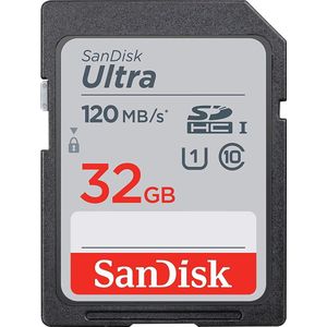 Geheugenkaart sandisk sdhc ultra 32gb (class 10/uhs i/120mb/)