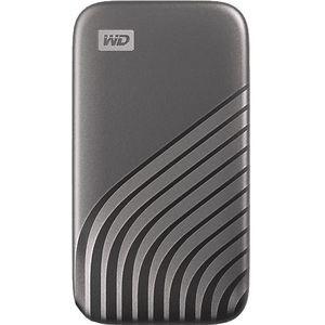 WD My Passport SSD 500 GB mobiele SSD-opslag (NVMe-technologie, tot 1050 MB/s lezen en 1000 MB/ schrijven, USB 3.2 Gen 2, 5 jaar beperkte garantie) Grijs - werkt met PC, Xbox en Playstation