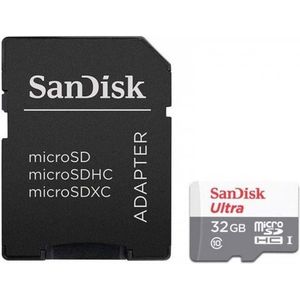 Micro SD Memory Card with Adaptor SanDisk SDSQUNR 032G GN3MA 32 GB