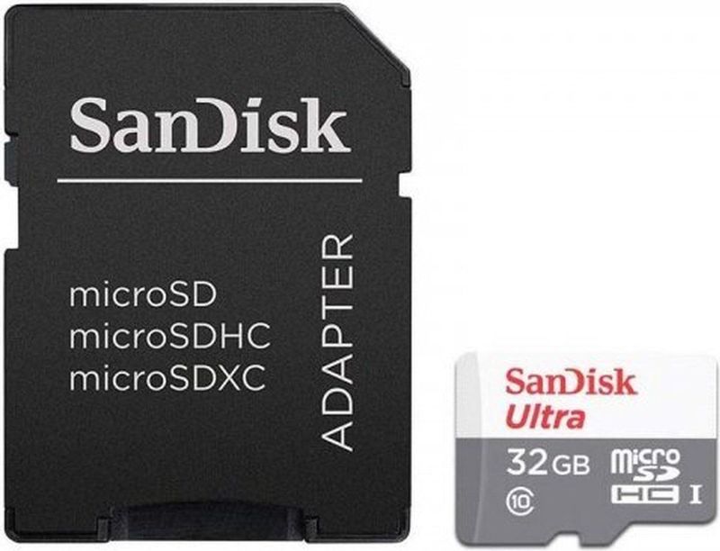 Micro SD Memory Card with Adaptor SanDisk SDSQUNR 032G GN3MA 32 GB