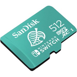 SanDisk MicroSDXC-Kaart Voor Nintendo Switch 512 GB (V30, U3, C10, A1, Leessnelheden Tot 100 MB/s, Van Meerdere Games)