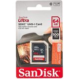 SanDisk - Ultra - Flashgeheugen - 64 GB - SDXC - UHS-I - Klasse 10