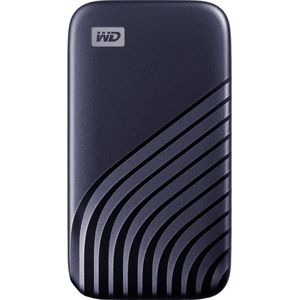 WD My Passport SSD 500 GB mobiele SSD-opslag (NVMe-technologie, tot 1050 MB/s lezen en 1000 MB/ schrijven, USB 3.2 Gen 2, 5 jaar beperkte garantie) Blauw - werkt met PC, Xbox en Playstation