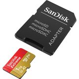 SanDisk Extreme MicroSDXC UHS-I Geheugenkaart 1 TB Met SD Adapter (1 Jaar RescuePRO Deluxe, Leessnelheden Tot 190 MB/s, A2, C10, V30, U3, 30 Jaar Garantie) Rood/Goud