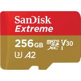 SanDisk Extreme Micro SDXC 256GB - Inclusief SD Adapter