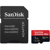 SanDisk Extreem PRO (microSDXC, 1000 GB, U3, UHS-I), Geheugenkaart, Rood, Zwart
