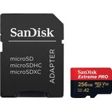 SanDisk 256 GB Extreme Pro microSDXC-kaart + SD-adapter + RescuePRO Deluxe, tot 200 MB/s, met A2 App Performance, UHS-I, klasse 10, U3, V30