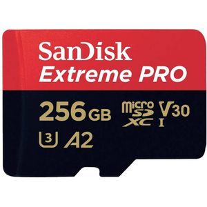 SanDisk Extreme PRO Micro SDXC 256GB - Class 10 - Schokbestendig - Waterdicht