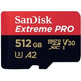 SanDisk Extreme PRO microSDXC UHS-I Speicherkarte 512 GB + Adapter & RescuePRO Deluxe (Für Smartphones, Actionkameras oder Drohnen, A2, Class 10, V30, U3, 200 MB/s Übertragung)