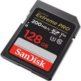 SanDisk 128 GB Extreme Pro SDXC + RescuePRO Deluxe, tot 200 MB/s, UHS-I, klasse 10, U3, V30