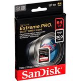 SanDisk Extreme Pro - SDXC - 64GB - 200/90 MB/s - V30