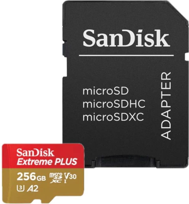 SanDisk Geheugenkaart Extreme Plus MicroSDXC 256GB met SD Adapter