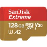 SanDisk - Extreme MicroSD-Kaart - Rood/Goud - 128 GB - Met Adapter