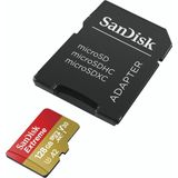 SanDisk - Extreme MicroSD-Kaart - Rood/Goud - 128 GB - Met Adapter