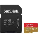 SanDisk Extreme MicroSDXC 512GB - Inclusief SD Adapter