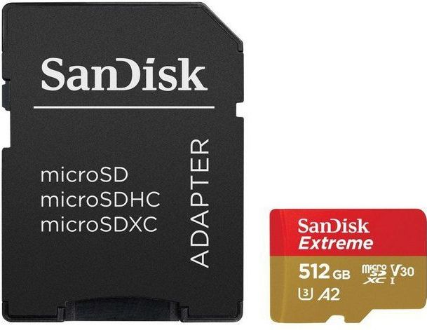 SanDisk Extreme MicroSDXC 512GB - Inclusief SD Adapter