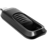 SanDisk USB 3.2 Gen 1 Ultra Slider type C stick met intrekbare aansluiting, tot 400 MB/s, zwart 128 GB