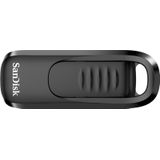 SanDisk USB 3.2 Gen 1 Ultra Slider type C stick met intrekbare aansluiting, tot 400 MB/s, zwart 128 GB