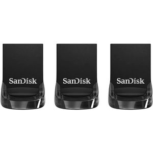 SanDisk Ultra Fit 32 GB USB 3.1 USB-stick met maximaal 130MB/s leessnelheid - verpakking van drie
