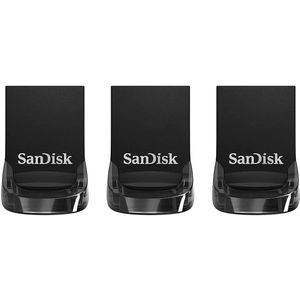 SanDisk Ultra Fit 32 GB USB 3.1 stick met tot 130 MB/s leessnelheid, 3 stuks