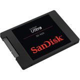 SanDisk Ultra 3D SSD 1 TB (Leessnelheid Tot 560 MB/s, Schrijfsnelheid Tot 520 MB/s, 3D NAND Technologie, NCache 2.0-Technologie) Zwart