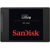 SanDisk Ultra 3D SSD 1 TB (Leessnelheid Tot 560 MB/s, Schrijfsnelheid Tot 520 MB/s, 3D NAND Technologie, NCache 2.0-Technologie) Zwart