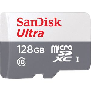 SanDisk 128GB Ultra Lite wit/grijs microSDXC 100MB/s Class 10 UHS-I 3x5 pack - Extended Capacity SD (MicroSDHC)