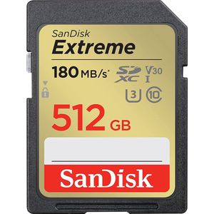 SanDisk SDXC Extreme 512GB 180/130mb/s V30