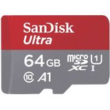 SanDisk microSDXC Ultra 64GB (140MB/s A1 Cl. 10 UHS-I) + Adapter Tablet microSDXC-kaart 64 GB A1 Application Performanc